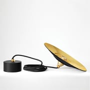 NL EUROPEAN PENDANT SET MATTE BLACK & BRUSHED BRASS 3NLRESETBLKBR
