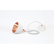 NL MINIATURE BELL PENDANT SET COPPER & MATTE WHITE SET 3NLRMBSETWCP
