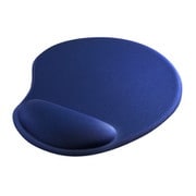 マウスパッド 低反発リストレスト一体型 BlueLED式/レーザー式/光学式/ボール式マウス対応 ネイビーブルー BSPD16BL