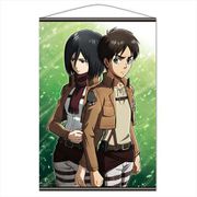 進撃の巨人 B2タペストリー J エレン＆ミカサ [キャラクターグッズ]