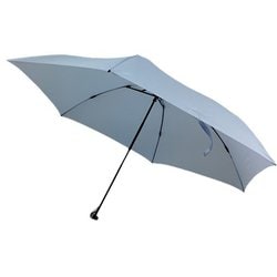 折りたたみ傘 60cm 手開き式 6本骨 軽量 カーボン ミニ トラベル ライトブルー UM-31300 60 6K