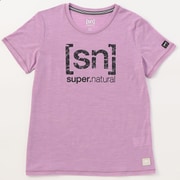 W C-Peanuts in SN Logo TEE SNWJ10038 J008 LavenderMistMelange Sサイズ [フィットネス ヨガ シャツ レディース]