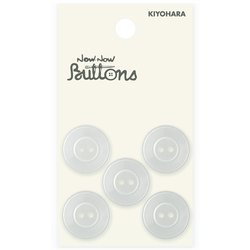 NWN1281 [ナウナウボタン パジャマボタン 2つ穴 18mm シロ]