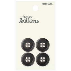 NWN2489 [ナウナウボタン 水牛調ボタン 4つ穴 18mm チャ]