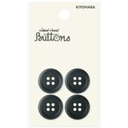 NWN2477 [ナウナウボタン 水牛調ボタン 4つ穴 18mm クロ]