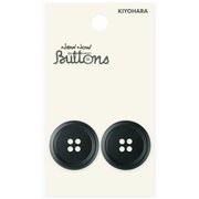 NWN2475 [ナウナウボタン 水牛調ボタン 4つ穴 23mm クロ]
