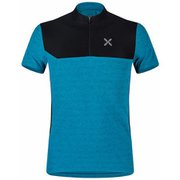 マウンテン ジップ ティーシャツ MOUNTAIN ZIP T-SHIRT MTZN36X 83 ペールブルー Mサイズ [アウトドア カットソー メンズ]