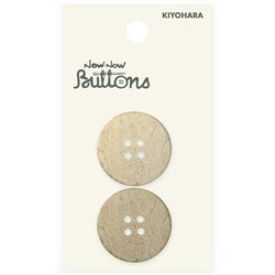 ナウナウボタン ウッドボタン ヤシ 4つ穴 25mm NWN2167