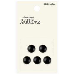 ナウナウボタン ウッド調ボタン 鈴丸型 裏穴 10mm コゲチャ NWN2458