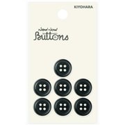 NWN72 [ナウナウボタン カラーボタン 4つ穴 13mm クロ]
