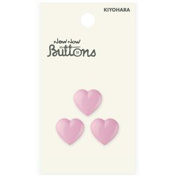 ナウナウボタン モチーフボタン 足つき 15mm ハート NWN4104