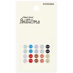 ナウナウボタン カラフルアソートボタン 2つ穴 凹型 5mm 10色 NWN4166