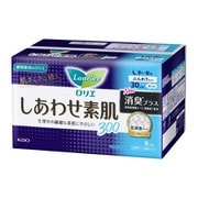 ロリエ しあわせ素肌 消臭プラス 多い夜用300 羽つき 9個入 [生理用ナプキン]