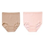 両脇に縫い目がない丸編ショーツ 2色組 L