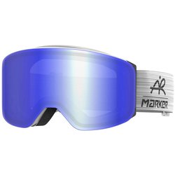 MARKER スキー用のゴーグル Squadron MAGNET+ Ragetti Edition 白 Steel Blue Mirror CS/CAT3+Clarity Mirror/CAT1