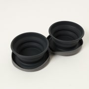 Collapsible Twin Dog Bowls SORC-COL0962 ボウル2個セット [餌入れ]