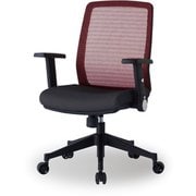 JG4 書斎チェア 肘付タイプ 背:レッド JG4-302RE