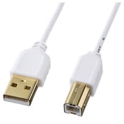 極細USBケーブル(USB2.0 A-Bタイプ) 1m 白 KU20-SL10WK