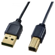 極細USBケーブル(USB2.0 A-Bタイプ) 1.5m 黒 KU20-SL15BKK
