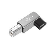 Type-Cメス - USB-Bオス L字変換アダプター/MIDIポート/プリンタポート HDX-C2BL