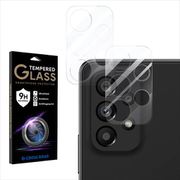 CRCG-GXA53 [2枚組 Galaxy A53 5G カメラ 2眼 レンズ 保護フィルム ガラスフィルム 日本製硝子 硬度9H 全面保護 レンズカバー カメラフィルム クリア 透明]