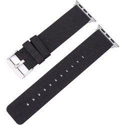 PSNCVSW7L-BK [Esalta 帆布バンドCANVAS for Apple Watch 42/44/45mm ブラック]