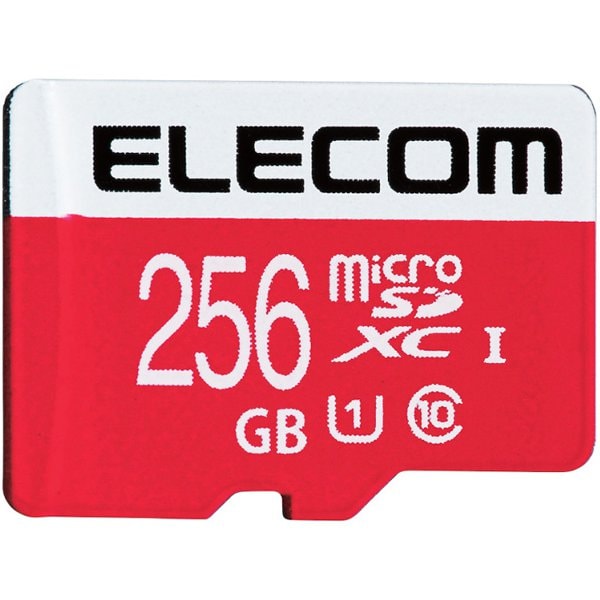 エレコム ELECOMGM-MFMS256G [microSDXCカード 256GB Class10 UHS-I U1 80MB/s Nintendo Switch 動作確認済 防水 IPX7準拠 SD変換アダプター付]Ω