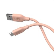シリコンケーブル USB-A to USB-C 1m QC3.0対応 ピンク CIO-SL30000-AC1-PK