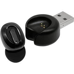 RBTEMMS03BK [Bluetooth5.0 片耳イヤホンマイク 充電クレードル付き BK]