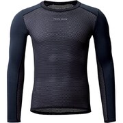 118-9-XL [メンズ クールフィットドライ UV ロングスリーブ ブラック XL]