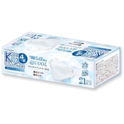 KOR94冷感マスク ふつうサイズ 白（q-max）平均0.45以上 4層 21枚入り