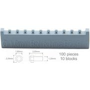 BZXB10 ディティールアップパーツ ボルト 1.00mm＆ナット 1.60×1.85mm 200個入 [プラモデル用パーツ]