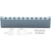 BZXB12 ディティールアップパーツ ボルト 1.20mm＆ナット 1.80×2.05mm 200個入 [プラモデル用パーツ]