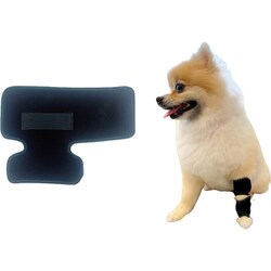 PET-SP03-M-L [ぺっとまる ホッとドッグサポーターロング BK-L 脚用サポーター]