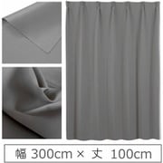 カーテン 遮光1級 ウォッシャブル 防炎 日本製 幅300cm×丈100cm ダークグレー 1枚 y-ber-gy-300x100A