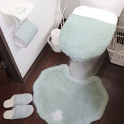 トイレマット メリージェラートトイレ4点セット シェル ミント