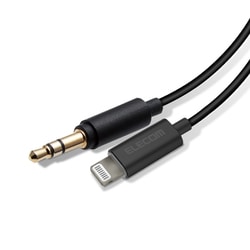 AX-L35D10BK [Lightning φ3.5変換AUXケーブル ブラック 1m]