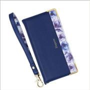 BL-IPSE3-06NV [iPhone SE（第3世代）/SE（第2世代）/8/7 4.7インチ用 フラワー手帳型スマートフォンケース エレガンテ/ネイビー]