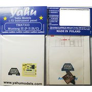 YMA7333 1/72 ムスタングIII（P-51B/C）・着色計器板・アロマホビー用 [1/72 ディティールアップパーツ]