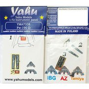 YMA7338 1/72 フォッケウルフFw190D・着色計器板・IBG用 [1/72 ディティールアップパーツ]