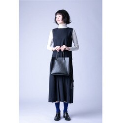 533174 [moz フェイクレザー2wayショルダートート BK]