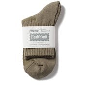 和紙ソックス クォーター 無地 35. KHAKI 191-8012 35