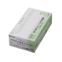 エクセレントプラスチック手袋PF（100枚入り） Mサイズ PVC-100