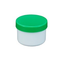 プラ壷N-5号（未滅菌）少数包装 65cc（10個入り） キャップ：緑