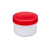 プラ壷N-5号(未滅菌)少数包装 65cc(10個入り) キャップ:赤