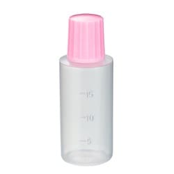 点滴容器ノーベル5号（滅菌済） 20cc（25本×4袋入り） 本体：白キャップ：ピンク
