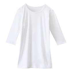 WH90029 七分袖インナーTシャツ LLサイズ ホワイト