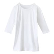WH90029 七分袖インナーTシャツ 3Lサイズ ホワイト