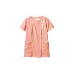 LW601-22 ナースジャケット （半袖） ピーチ×アメリ ピンク LLサイズ