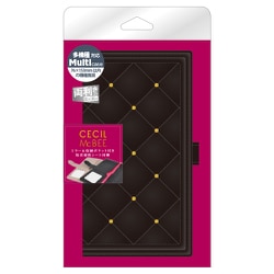 CECIL Mc BEE マルチサイズ対応 両利き手帳ケース キルティング BLACK 75167-1